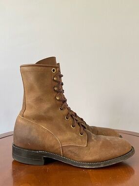 Justin Leather Lace-Up Ankle Boots | US 5.5
